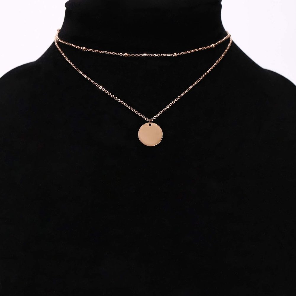 Layered Beads and Coin Necklace - Picture 4 of 5
